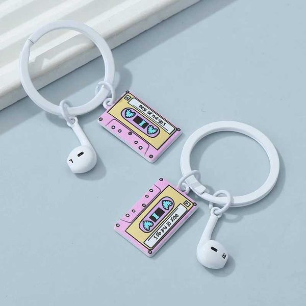 Keychains Bedanyards New Sound Gravador de fone de ouvido Chainias -chave da moda para fabricar jóias de diy jóias Acessórios artesanato q240403