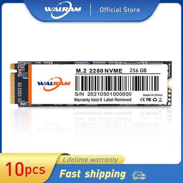 Mäuse 10pcs Walram M.2 NVME SSD 128 GB 256 GB 512 GB 1TB SSD 2TB Festplatte M2 SSD M.2 PCIE SSD Interne Festplatte für Laptop -Desktop -MSI
