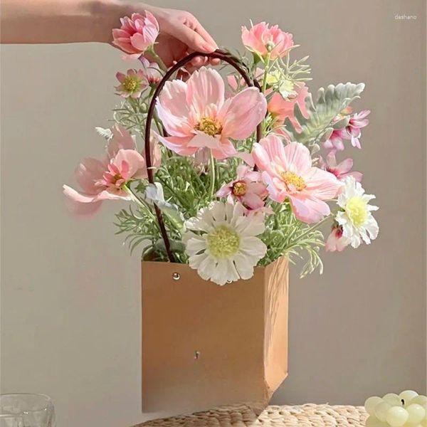 Dekorative Blumen Blumenkorb Handtasche künstliche falsche Ins Stil kleiner frisches Wohnzimmer Schlafzimmer Dekoration Po Requisiten