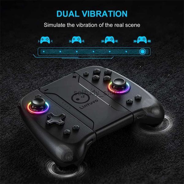 Controladores de jogo Joysticks Linyuvo KS31 Joypad Controller com ignição automática e sensor de crescimento equipado com despertar seis eixos Turbo Adequado Q240407