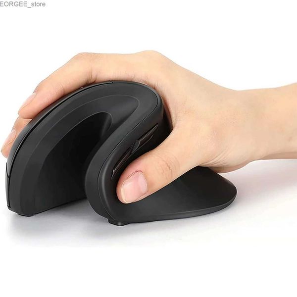 Topi Bluetooth Bluetooth Mouse Ergonomic Adatto per PC MacBook Desktop Telefono 2.4G verticale silenzioso silenzioso DPI Mouse DPI regolabile Y240407