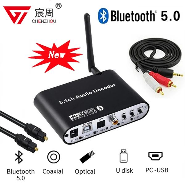 Convertitore Digital 5.1 CH Decodificatore audio Dolby DTS/AC3 CONVERTER CRATION LPCM a 5.1 AMPLIFICATORE ADATTORE SUONO ANALOGE USB Player AC3 DAC