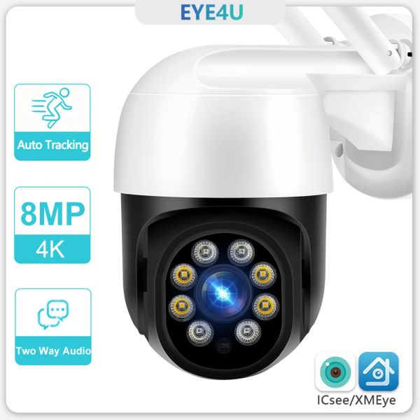 Câmera de segurança de câmeras wifi Inteligentny dom ip66 8mp ptz came p2p cctv áudio video kamery monitoring wifi notury vision h.265