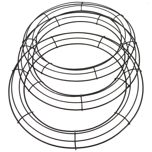 Dekoratif Çiçekler 3pcs 30cm Çelenk Çerçeve Yuvarlak Çiçek Yüzüğü Çemberler Diy Makramı Catcher Daireler Parti Ev Kreasyonları