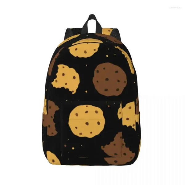 Aufbewahrungstaschen Laptop einzigartige hausgemachte Choco -Chip -Kekse Schule Langlebiger Schüler Rucksack Boy Girl Reisetasche