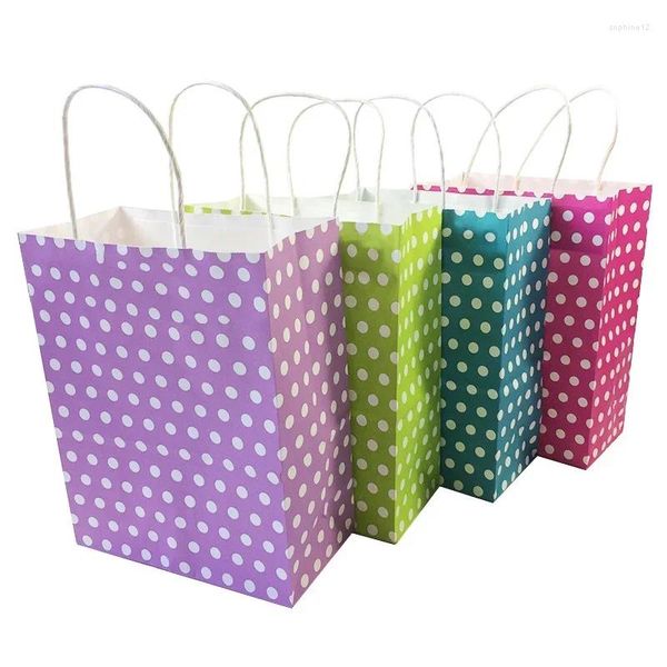 Wrap regalo 10pcs/lotto 27 21 11 cm Botto di carta colorato con borse per feste per la protezione ambientale multicolore