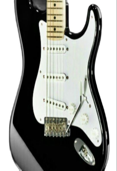 Top -Qualität Strat Gitarre GYST1029 Schwarz Farbe Solid Body Maple Griffbrett 22 FRET Chrome Hardware6172730
