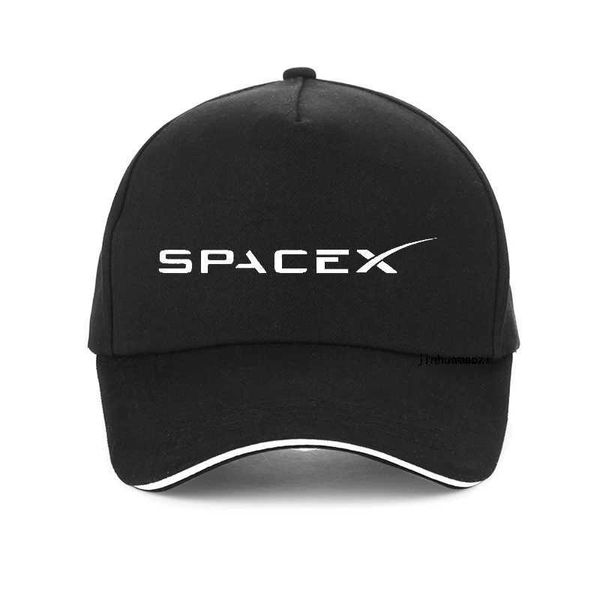 Шариковые шапки SpaceX Space x Hat Mens 100% хлопковой автомобиль бейсбол Unisex Hip Hop Регулируемая кнопка Q240403