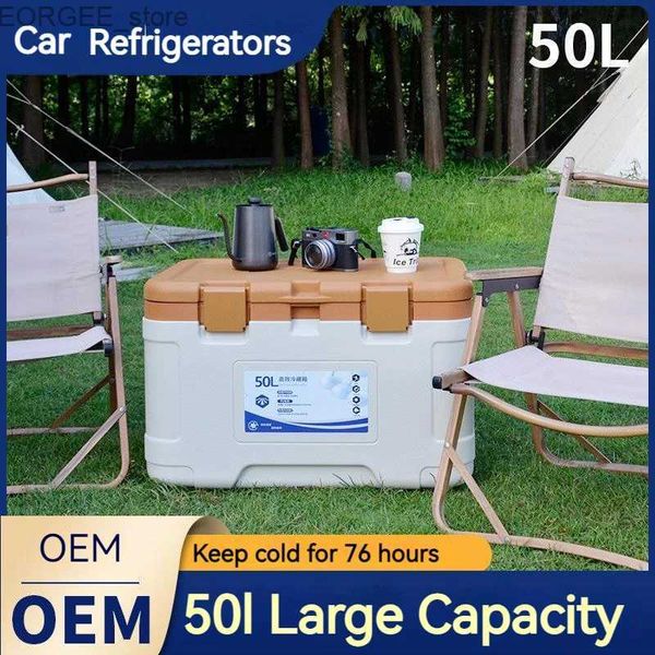 Freezer 50L Freezer compressor portátil Cooler Mini Freezer Caravan Caravan Campo Camping Freezer Y240407