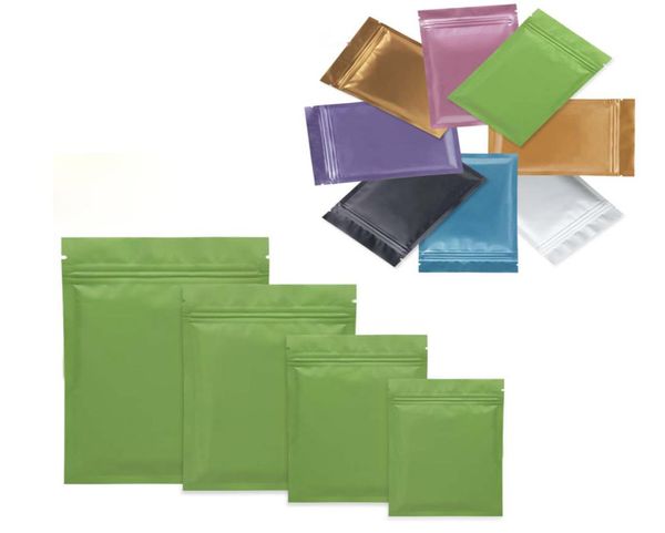 8 renk plastik torba mylar alüminyum folyo torbalar uzun süreli gıda depolama ve koleksiyon koruması iki yan renkli depolama torbası8993633