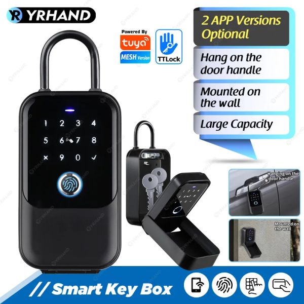 Sperren Sie Yrhand Ttlock Passwort Smart Fingerabdruck Digital Card Inteligente Tuya Elektronische tragbare IP66 -Sperrkästen für Smart Home