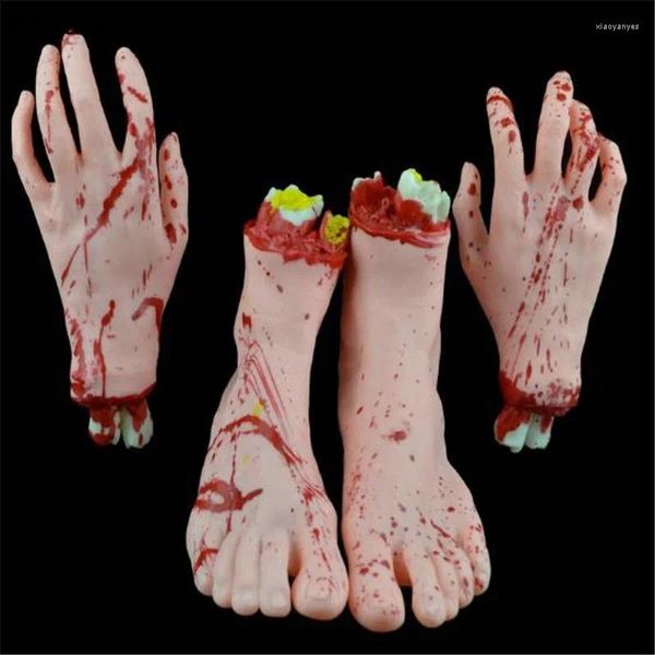 Decorazione per feste spezzate piede di dito piede horror Halloween recinto gli arti sanguinanti novità gadget morti