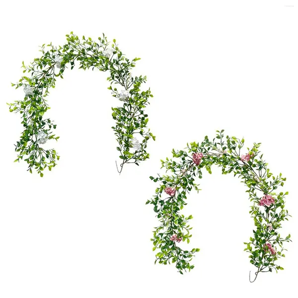 Fiori decorativi 150 cm Piante artificiali verdi Piatti di fiore di idranta pianta sospesa pianta per la casa decorazioni per feste di nozze