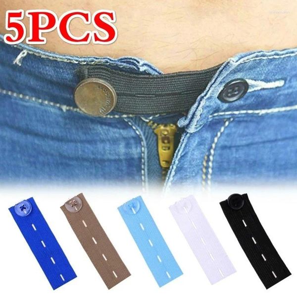 Cinture 5pcs grasso maternità della maternità elastico pantaloni estensione estensione manualmente bottone gravidanza regolabile