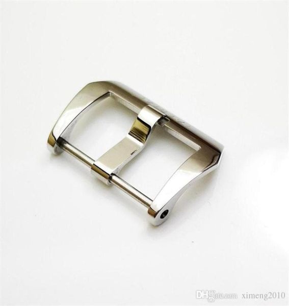 22mm 24mm 26mm de 26mm de alta qualidade OEM Silvery Pand parafuso fivela Tang para Pam Pam Pan Erai Rubber Leather Watch Band197139322239