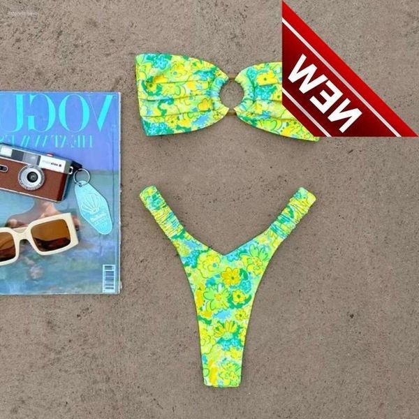 All'ingrosso 2024 New Fashion Designer Sexy Bikini Set a buon mercato Micro Push Up Women Swimsuits Sexy Female Brasiliana set perizoma Biquini Swim Suets Stampa