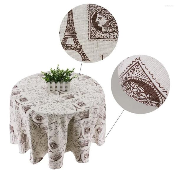 Tischtuch 59.06 Zoll Tischdecke Baumwollwäsche rund nordische Abdeckung für Home Wedding Party Dekoration gedruckt 22 Farben