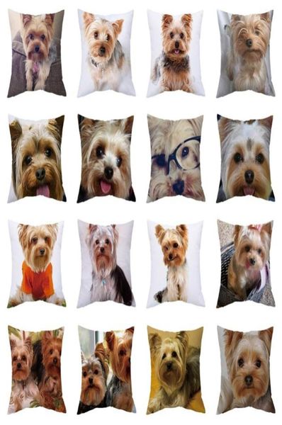 Capas de travesseiro de arremesso personalizado Capa de almofada de animal Poliéster de decoração para casa 45x45 Caso de cachorro para cães para sofá de sala de estar Decoração 4364859