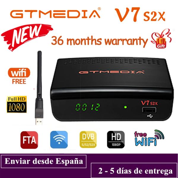 Box FTA 1080p GTMedia V7 S2X DVBS2 Satellitenempfänger mit USB WiFi GTMedia V7 HD Digitalrezeptor Upgrade Freesat V7S HD No App