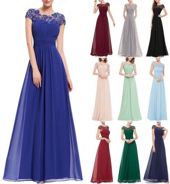 Em estoque real com menos de 40 chiffon barato 8 cores vestidos de noiva renda uma dama de honra vestidos de casamento de casamento 2019 vestido de convidado4873840