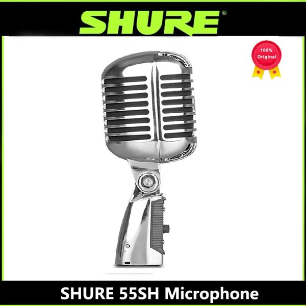 Microfones originais Shure 55sh Classic Vocal Microfone Stage Performance Live Karaoke Recording Microfone Studio Equipment Microfone