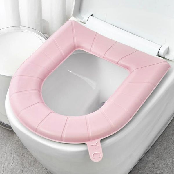 Tuvalet koltuğu kapaklar yapışkan mat eva su geçirmez closeestool ped yıkanabilir ev wc banyo aksesuarları