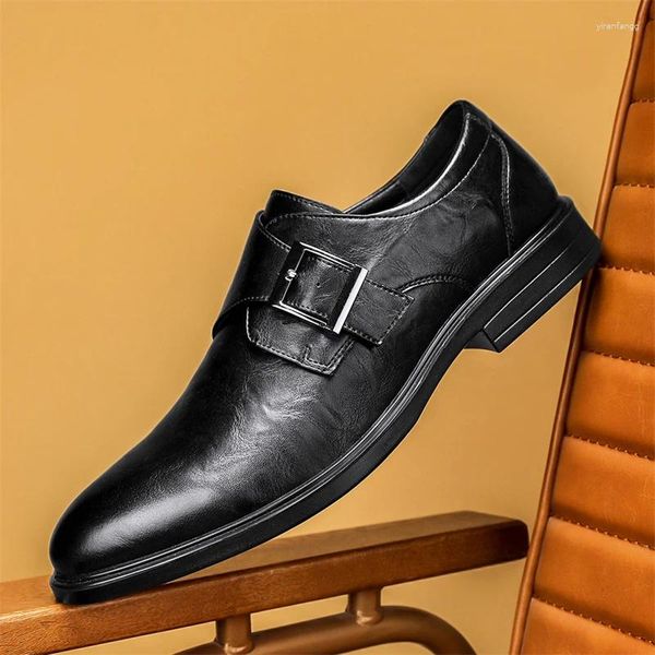 Freizeitschuhe Cyytl Herren Schwarz Kleid Lederlaafer Arbeit Bürogeschäftsbranche Outdoor Designer Luxus Hochzeits -Knöchel