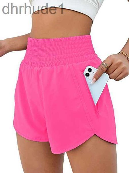 Lu Yoga Zitronen Algin Womens Shorts Sport heiße heiße hohe Taille, die Leggings Seitentaschen Anti Blare Elastic Slimming Pant Strumpfhosen ll Alig R0g6