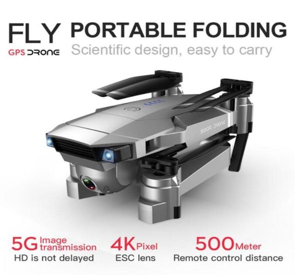 Профессия GPS Drone с 4K HD с двойной камерой широкоугольный Antishake Double GPS Wi -Fi FPV RC Quadcopter FoldableFollow ME 1PCS87873833