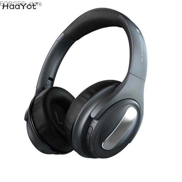 Fones de ouvido do telefone celular Haayot fone de ouvido Bluetooth 5.1 fones de ouvido sem fio HIF estéreo dobrável com microfone e ruído ativo cancelamento 2023 y240407