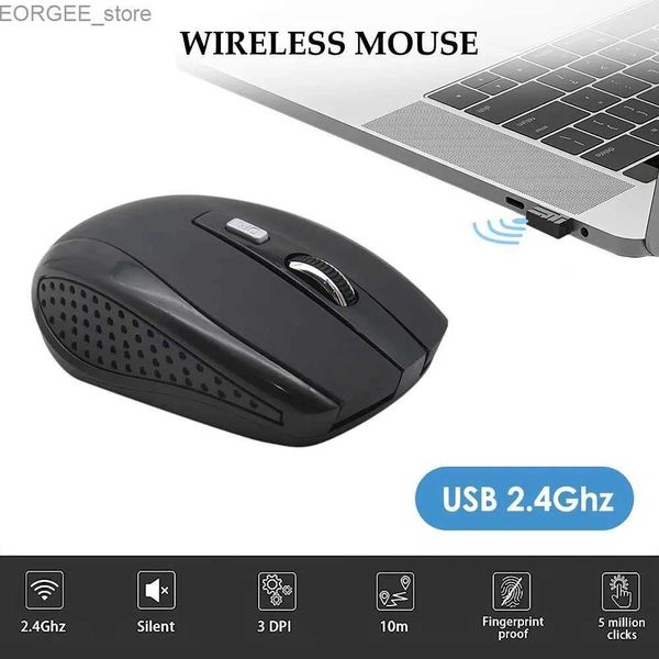 Topi Battery Wireless Silent Mouse 2,4G Livelli DPI regolabili Mobile Mobile Optical Offical Mouse per laptop PC Notebook MacBook Y240407