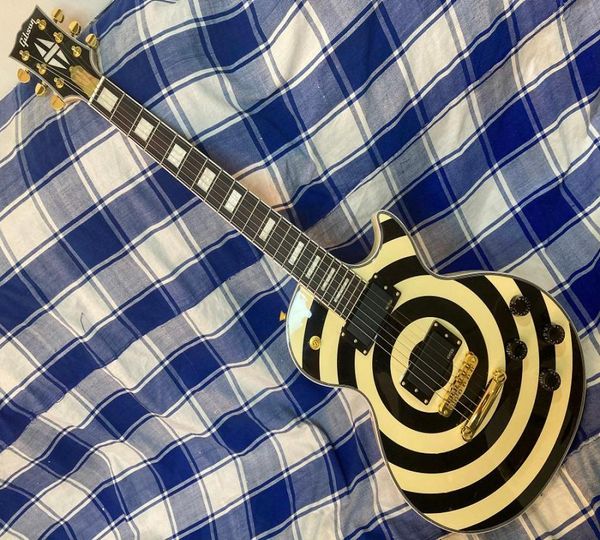 Высококачественный цельный фабричный магазин Zakk Wylde Bullseye Emg Pickups LP Электро -гитара в Stock5427031