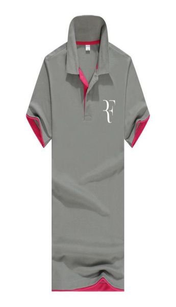 Moda de verão Roger Federer Perfect Logo Polo Impresso RF New Men Men Alta qualidade Camisas Polo Sociais Camisa Polo para Mulheres e Mens07087017