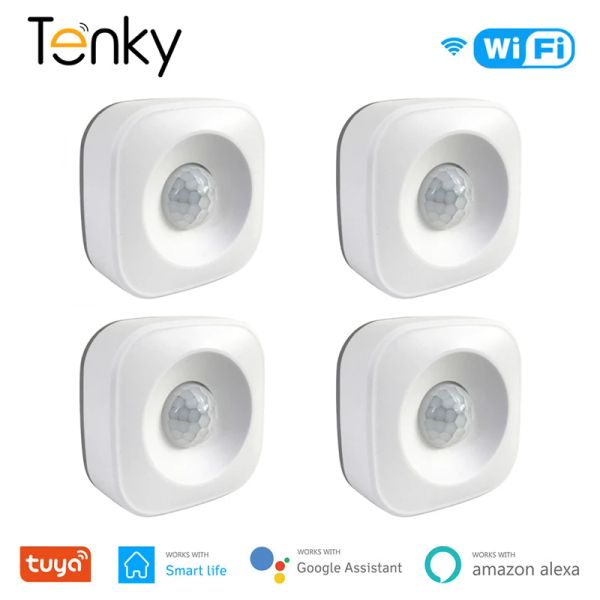 Detector Tuya WiFi Motion Pir Sensor Detector Sensor Smart Life App Sistema de segurança doméstica sem fio Trabalho com Alexa Google Home