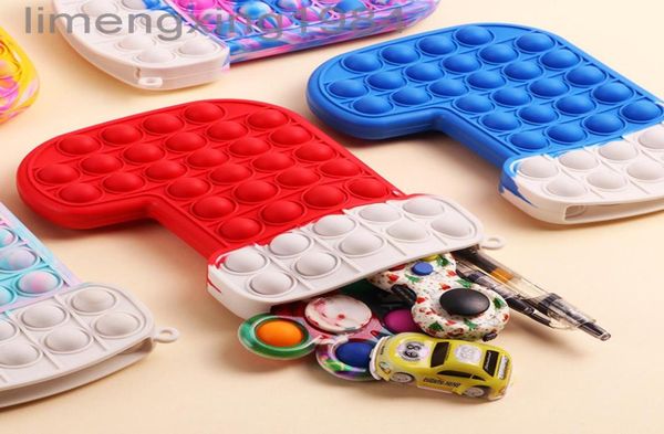 2021 calza natalizia in silicone giocattolo giocattolo borse borse push bubble giocattolo sex kids sensory stress stenver bambini gifts7367592