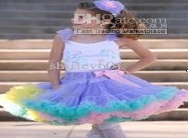 2-8t Christmas Girl Baby Tutu Pettiskirt Children Bruffer Tulle Gonna Rainbow Dance Gonna tutu 10pcs/Lot1895637