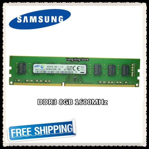 Rams Samsung Desktop Memory DDR3 8GB 1600MHz 8G PC312800U PC RAM 240pin 1600 12800 Dimm