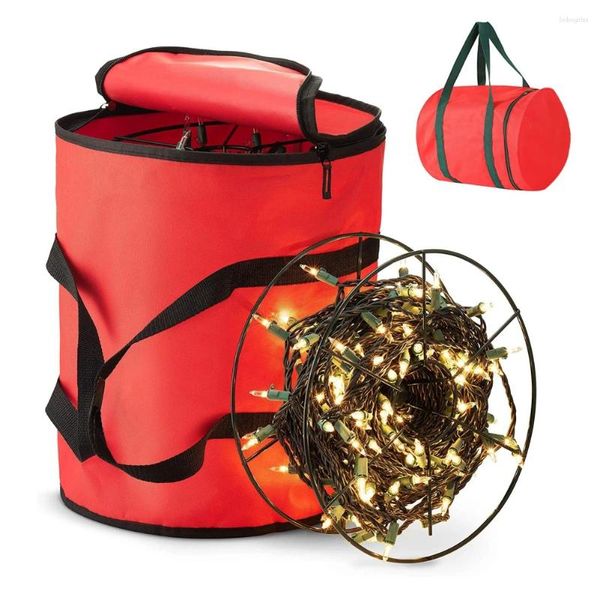 Bolsas de armazenamento Bolsa de Natal Round Round Tear Proof 600D Oxford Carting Case para LIG da árvore da casa