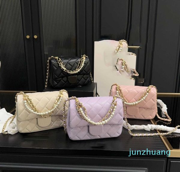 Дизайнерская сумка скидка сумки Lady Pearl Clutch Sags Chain Crossbody Bag кожаный плечо модный вечерний кошелек