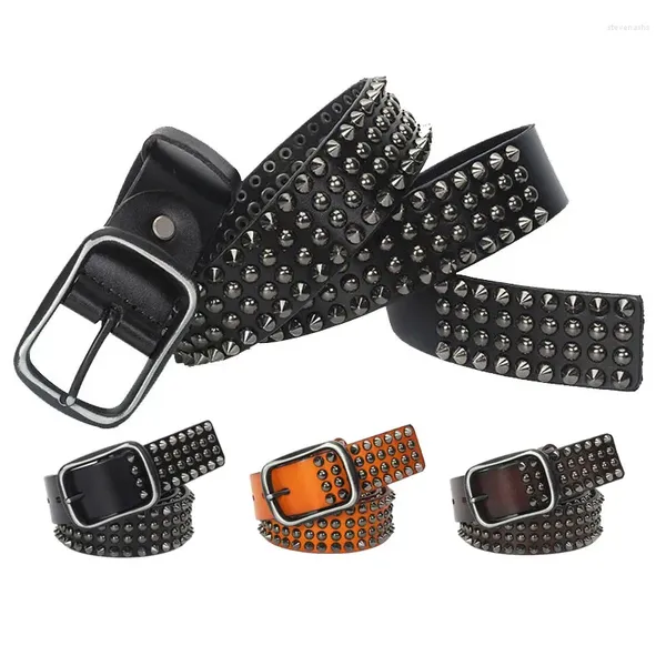 Cinture per cinture per cinghia maschile pazzo gotico punk con intarsio di diamanti e accessori per jeans universali femminili