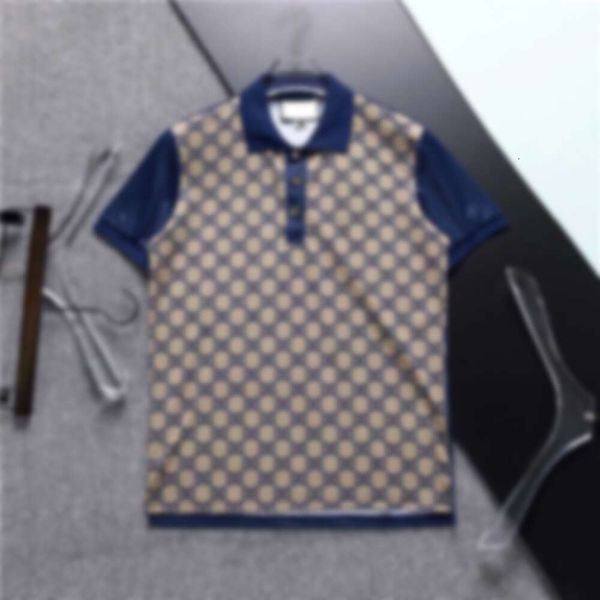 Designer di alta qualità 2024 Designer Top Business Abbigliamento Polo Gu Dettagli con colletto ricamato a maniche corte a maniche corte maschi