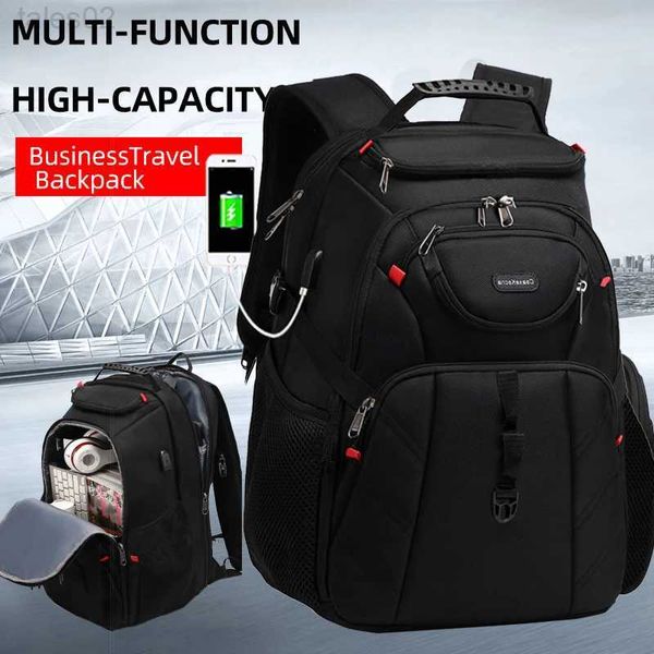 Sagnelli multifunzione Backpack per laptop da viaggio da 17 pollici durevoli con uomini universitari USB e donne YQ240407