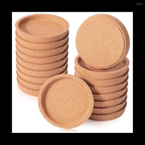 Tee Tabletts 18 Cork Coasters Bulk 4 Zoll Runde Lippenbecher -Halter -Leckschutz für Getränke wiederverwendbares Absorption