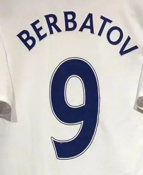 Aksesuarlar #9 Berbatov İsim Set Nacivert Herhangi bir İsim Numarası Baskı Demir Isı Transferi Futbol Rozeti Yamaları