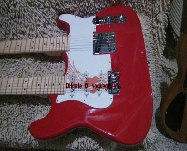 Yeni Özel Mağaza Kırmızı Çift Boyun Elektro Gitar Yüksek Kalite 7596753