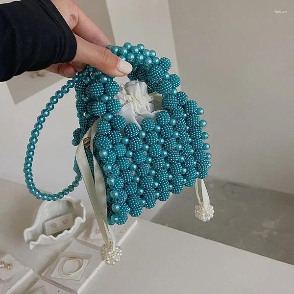 Totes mini versáteis de bolsas de miçanga de miçanga de miçangas de miçanga para pérolas de pérolas para mulheres