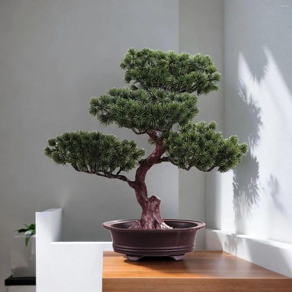 Dekorative Blumen künstlicher Bonsai Baumstopf Pflanzendekoration für Wohnzimmer