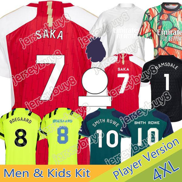 23 24 25 Saka Rice Home Away Third Soccer Jersey Whiteout Special Kid Kit 2024 2025 мужская футбольная рубашка вратарь.