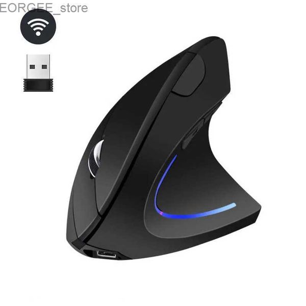 Ratos 2.4g mouse sem fio mouse vertical mouse ergonomic 1600dpi PC Laptop Office Mini Gaming Mouse Y240407