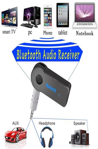 Adattatore Bluetooth universale Bluetooth Kit di auto Bluetooth Ricevitore audio Aux con microfono per altoparlanti per altoparlanti Bluetooth Ricevitore audio Bluetooth2561771